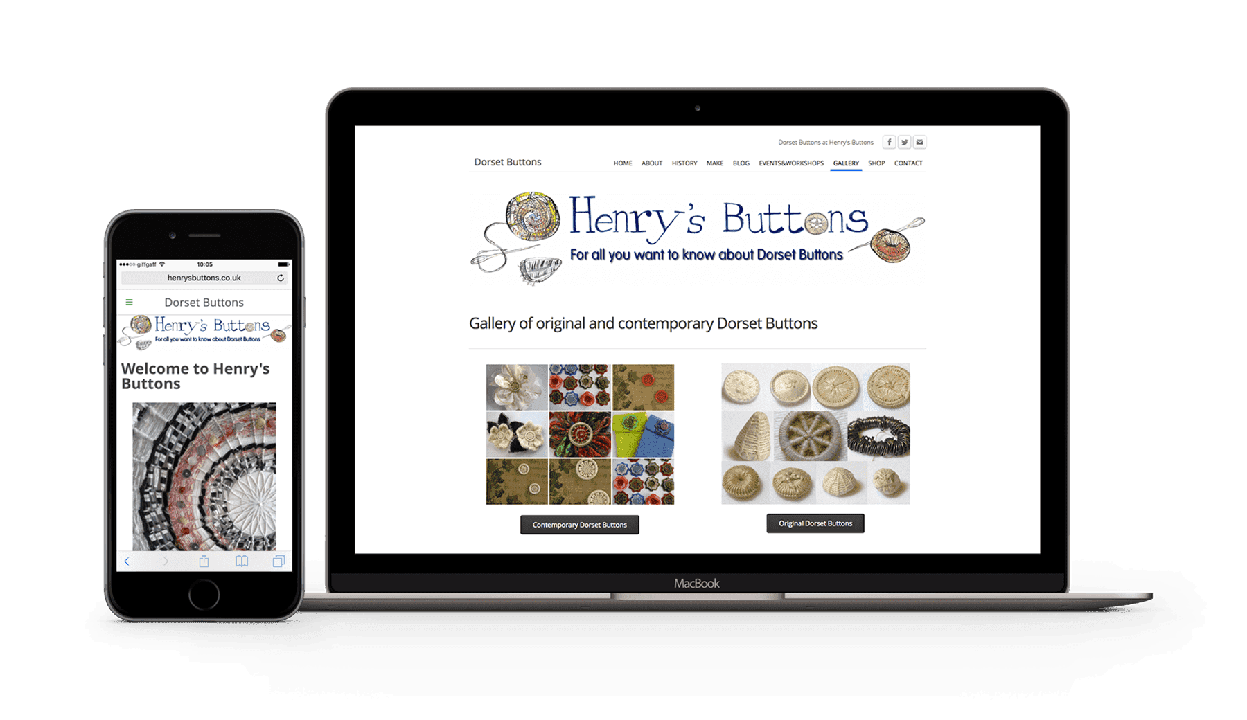 Weebly web testimonial from Henry's Buttons