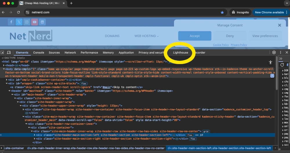 improve core web vitals dev tools