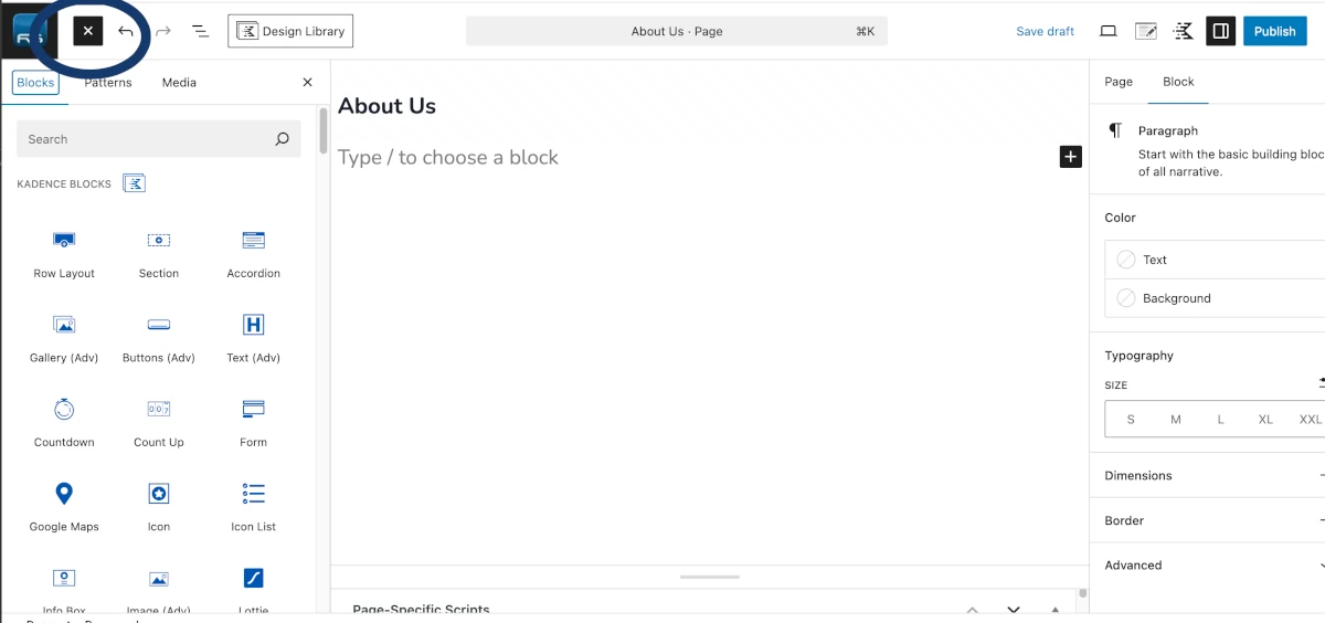 add blocks with +