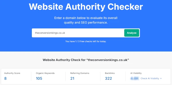 number one in google search domain authority