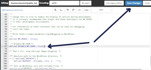 disable wp-cron in wp-config.php